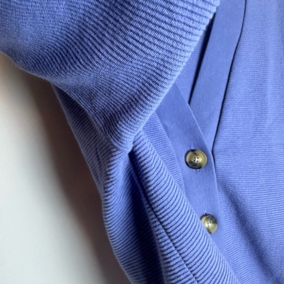 GAP Periwinkle Blue/Purple Button Up Ribbed Knit Cardigan Size Medium - Picture 5 of 11